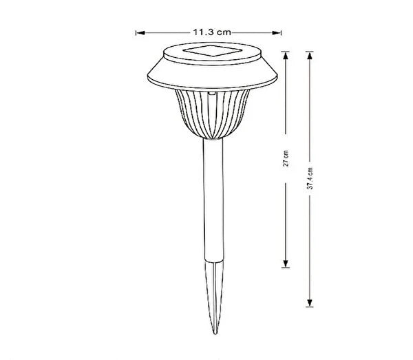Noas 7W Miranda Solar Bahçe Aydınlatma Armatürü | 40cm | Beyaz Işık | Modern Tasarım